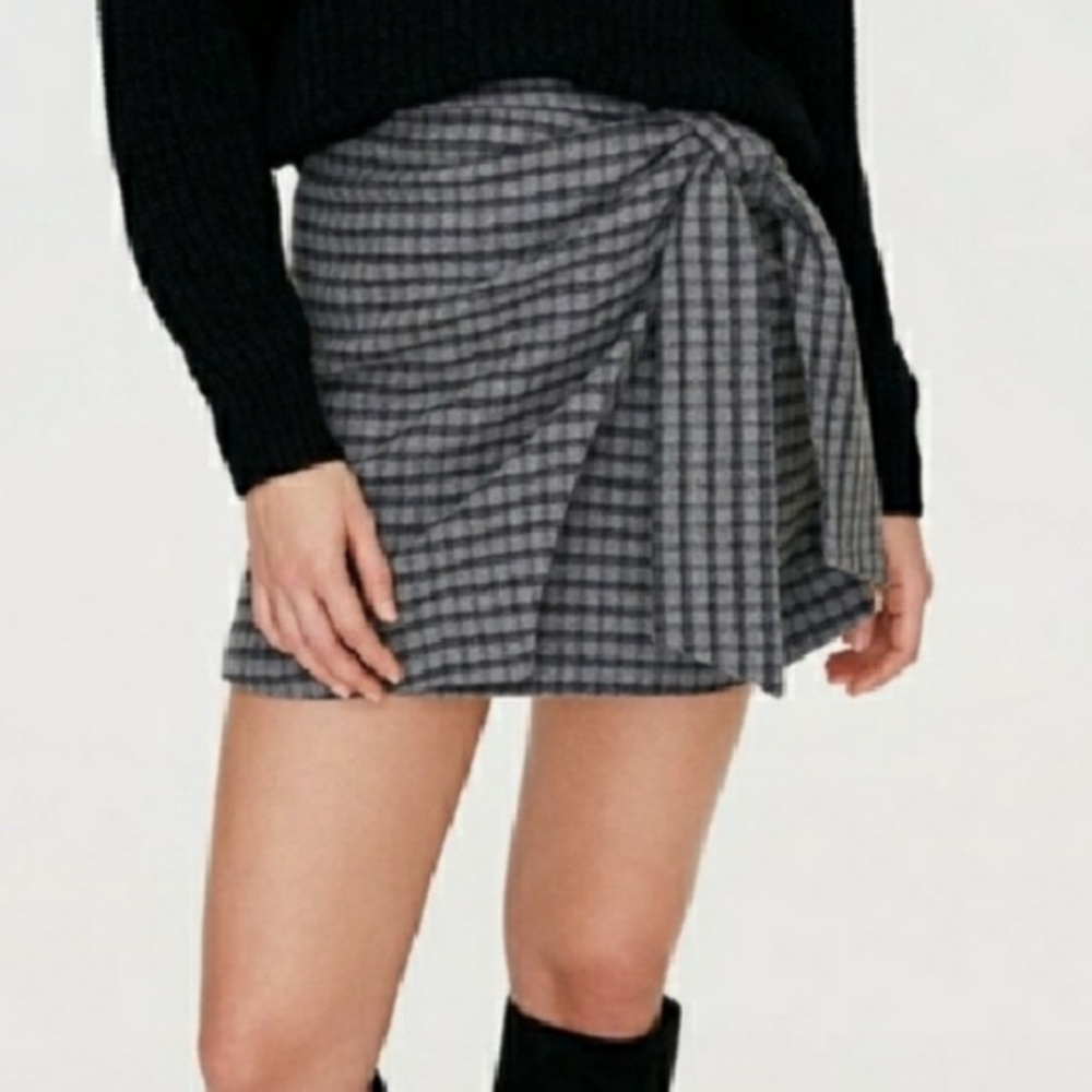 Wilfred Plaid Wrap Skirt